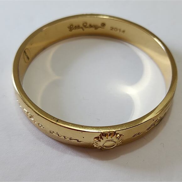 Lily pulitzer Gold Tone Sun Bangle Bracelet - Picture 5 of 5